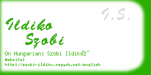 ildiko szobi business card